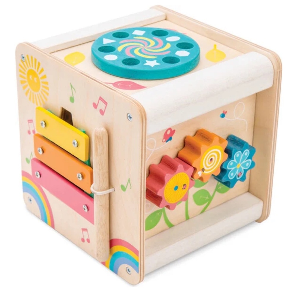 NIB Le Toy Van Wood toy Square Multi-sensory Petit Activity Cube